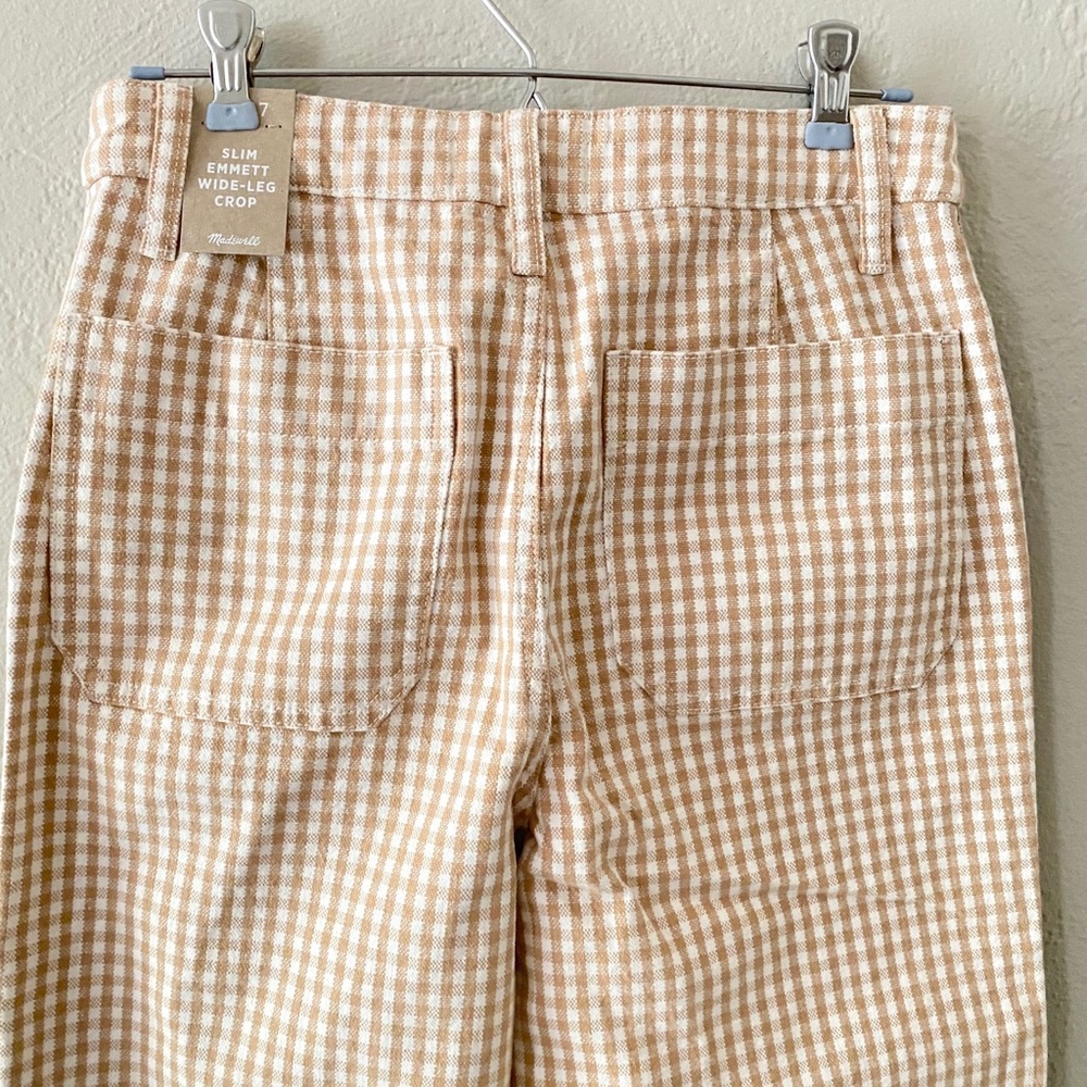 Madewell Slim Emmett Wide-Leg Pant in Gingham - Picture 8 of 8